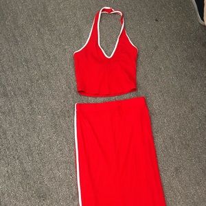 Halter and midi skirt set